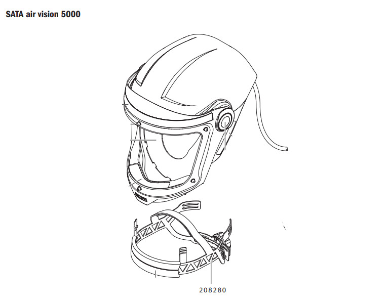 Air Vision 5000 Fixácia hlavy kompletná