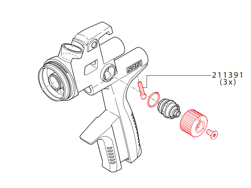 Zaisťovacia skrutka pre vzduchový mikrometer