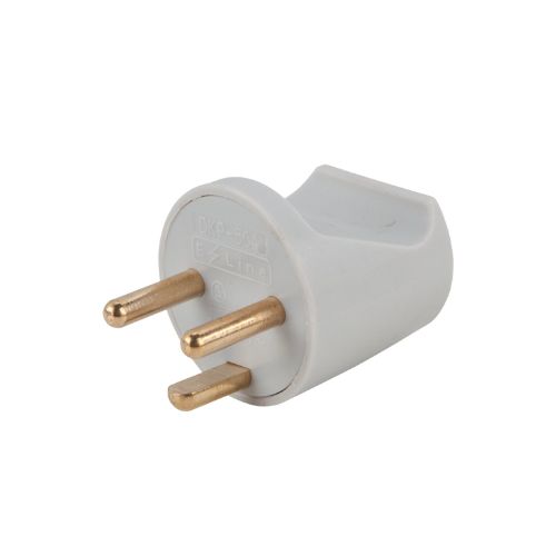 Kulatá zásuvka so zemnením - Šedá