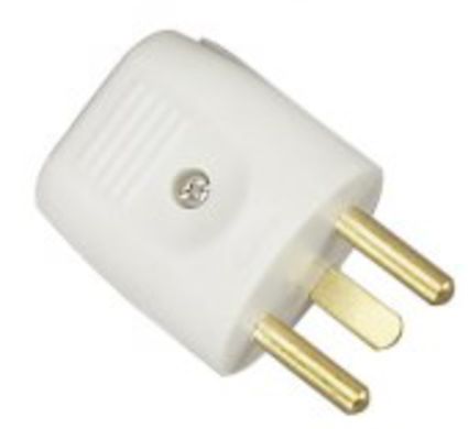 Zásuvka Okrúhla S Uzemnením - Šedá