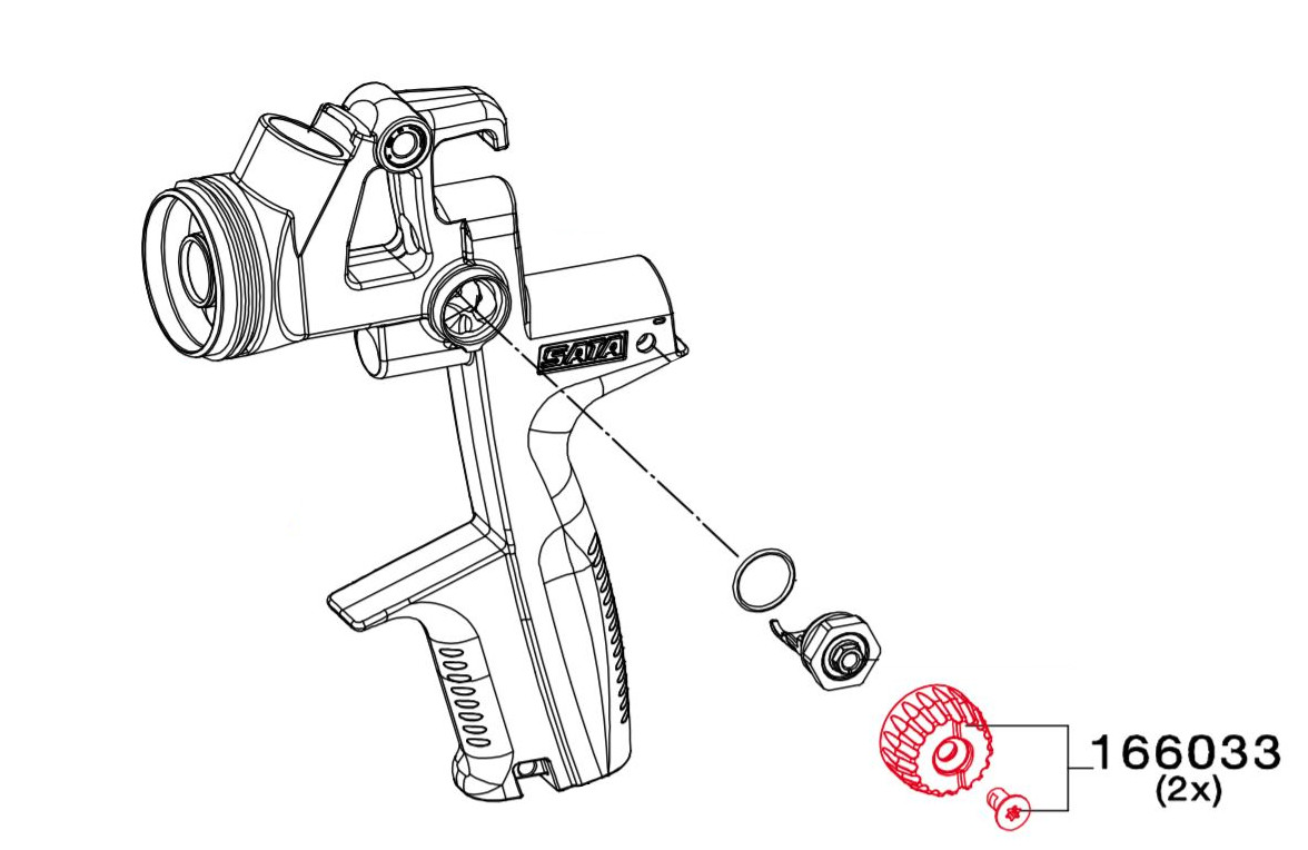 Ovládací gombík so skrutkou 166033