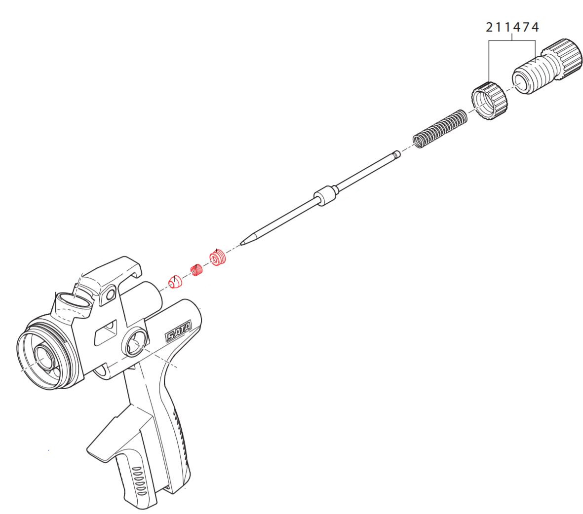 Ovládací matica prúdenia materiálu 211474