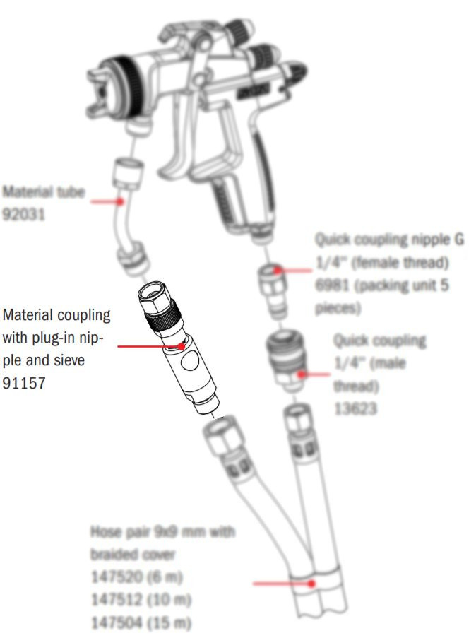 Materiálová spojka s plug-in nipplom + sitko 91157