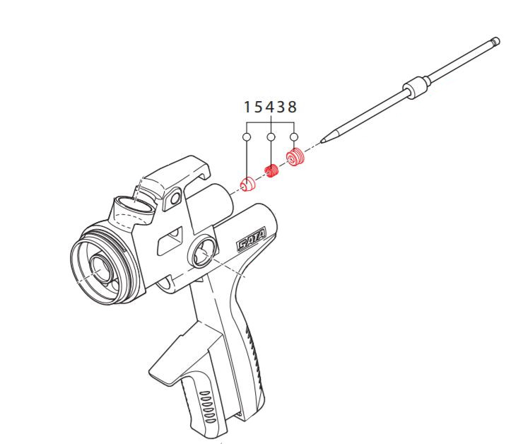 Balenie farbovej ihly 15438